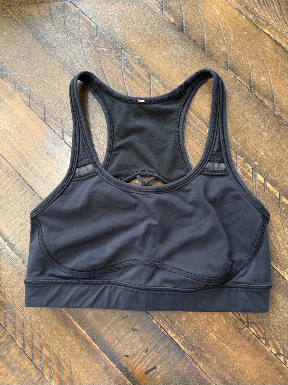 Lululemon Black Sweaty or Not Sports Bra with Strapy Caged Back Design